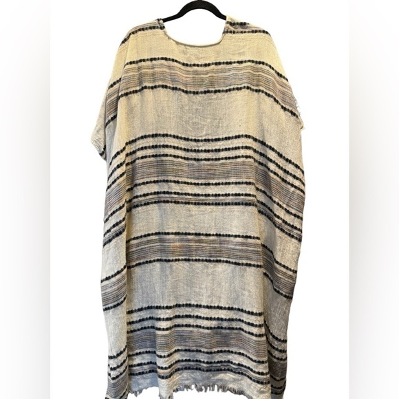 American Eagle AE Long Midi Kimono Cotton Blend Southwestern Fringe Women's O/S - Picture 2 of 12